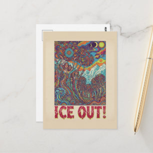 Eis-Hippie-Leute-demonstrieren-draußen Postkarte