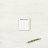 Eis-Hockey-Arena Eisbahn-Inspirierte Streifen + Post-it Klebezettel (Auf Schreibtisch)