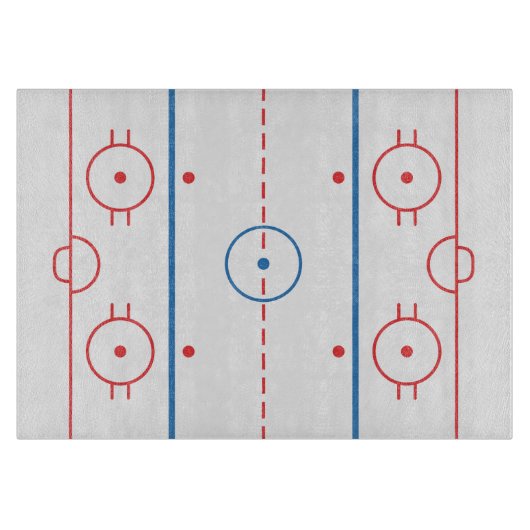 (Eis-) Hockey-Eisbahnen-Schneidebrett Schneidebrett (Vorderseite)