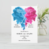 Eis Hockey-Gender enthüllt Party laden ein Einladung (Stehend Vorderseite)