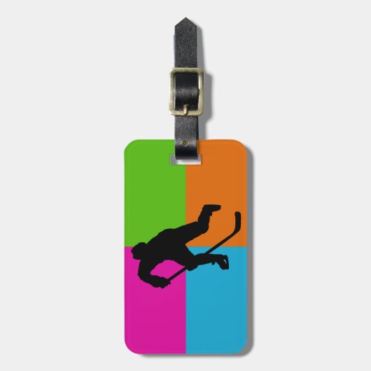 Eis-Hockey Gepäckanhänger (Vorderseite vertikal)