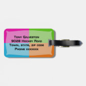 Eis-Hockey Gepäckanhänger (Rückseite horizontal)