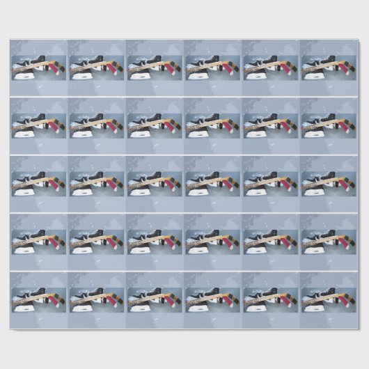 Eis-Hockey Geschenkpapier (Flach)