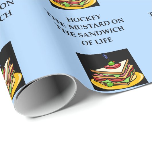 Eis-Hockey Geschenkpapier (Rolleneckpunkt)