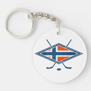 Eis-Hockey-Logo Norwegens Norge Schlüsselanhänger