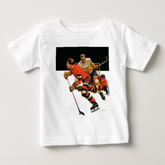 Eis-Hockey-Match Baby T-shirt (Vorderseite)