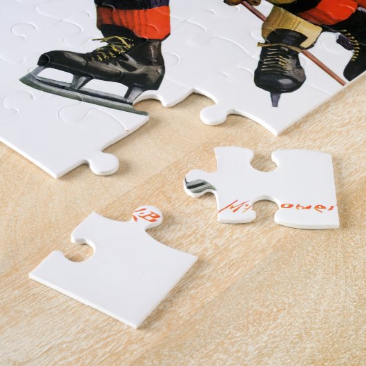 Eis-Hockey-Match Puzzle (Seite)