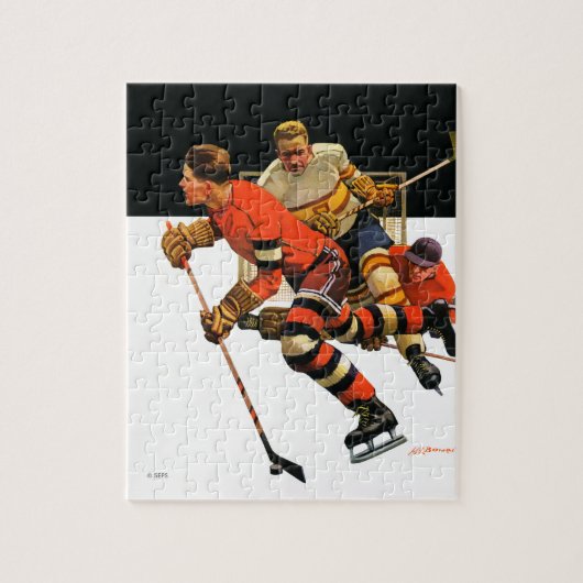 Eis-Hockey-Match Puzzle (Vertikal)
