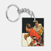 Eis-Hockey-Match Schlüsselanhänger (Vorderseite links)