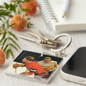 Eis-Hockey-Match Schlüsselanhänger (Vorderseite rechts)