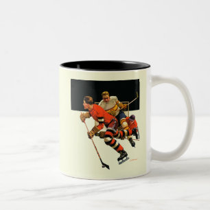 Eis-Hockey-Match Zweifarbige Tasse