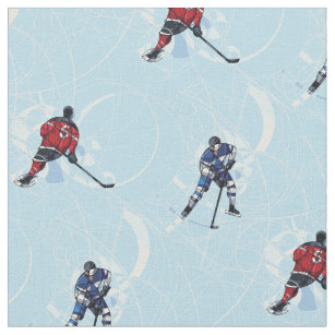 Eis-Hockey-Musterblau Stoff