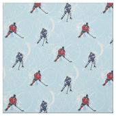 Eis-Hockey-Musterblau Stoff (Muster)