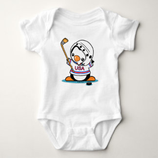 Eis-Hockey-Pinguin Baby Strampler