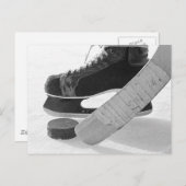 Eis-Hockey Postkarte (Vorne/Hinten)