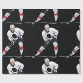 Eis-Hockey-Spieler-glattes Packpapier (Flach)