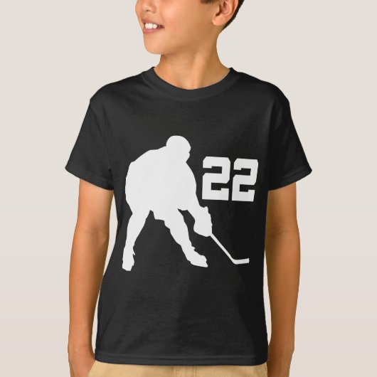 Eis-Hockey-Spieler Jersey Nr. 22 T-Shirt (Vorderseite)
