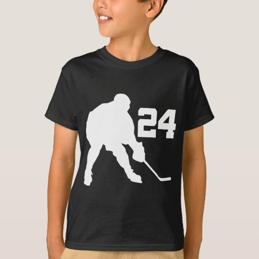Eis-Hockey-Spieler Jersey Nr. 24 T-Shirt (Vorderseite)