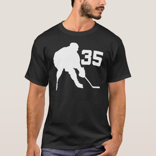 Eis-Hockey-Spieler Jersey Nr. 35 T-Shirt (Vorderseite)