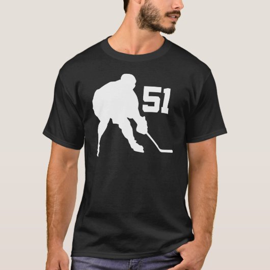 Eis-Hockey-Spieler Jersey Nr. 51 T-Shirt (Vorderseite)