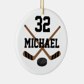 Eis-Hockey-Spieler-personalisiertes Keramikornament (Rechts)