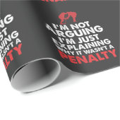 Eis-Hockey-Spieler-Trainer-Strafspaß Geschenkpapier (Rolleneckpunkt)