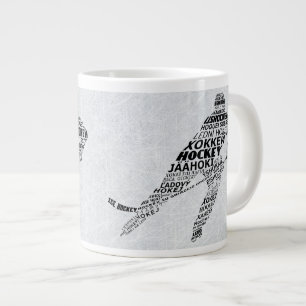 Eis-Hockey-Sprachtypographie-Kaffee-Tasse Jumbo-Tasse