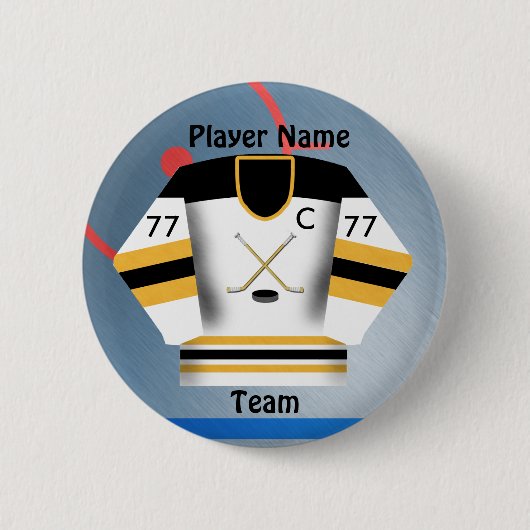 Eis-Hockey-Team-Jersey-Knopf Button (Vorderseite)