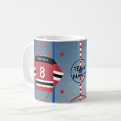 Eis-Hockey-Team-Jersey-Tasse Kaffeetasse (Vorderseite Links)