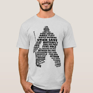 Eis-Hockey-Tormann-Text-Kunst-T-Shirt T-Shirt