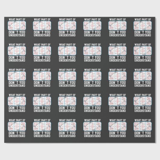 Eis-Hockey, welches Teils nicht Sie verstehen Geschenkpapier (Flach)