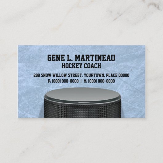 Eis-Hockey-Zug Visitenkarte (Vorderseite)