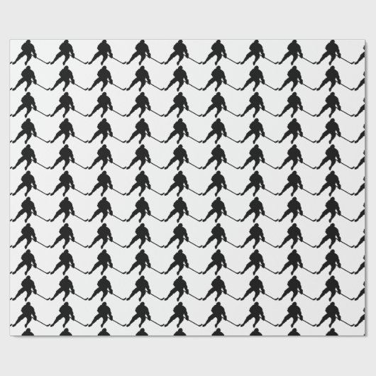 Eis-Hockeyspieler-Packpapier Geschenkpapier (Flach)