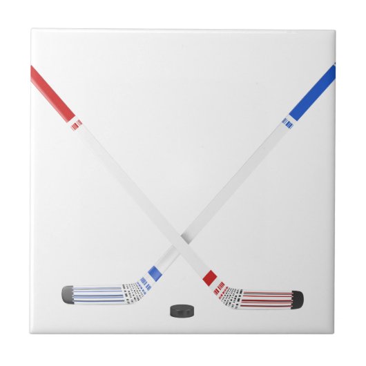 Eis-Hockeystöcke und -kobold Fliese (Vorderseite)