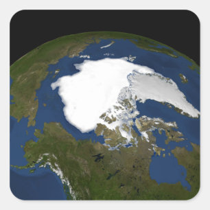 Eis im arktischen Meer 2005 Quadratischer Aufkleber