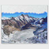 Eis in den sehr hohen Schweizer Alpen Geschenkpapier (Flach)