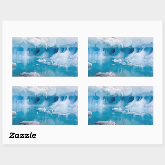 Eis in der Antarktis Rechteckiger Aufkleber (Blatt)