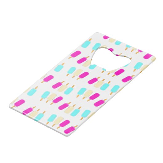 Eis in drei Farben Geldbeutel Flaschenöffner (Vorderseite Schrägansicht)