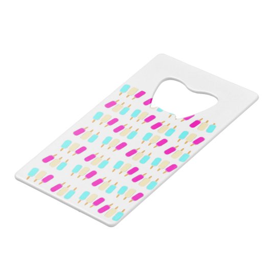 Eis in drei Farben Geldbeutel Flaschenöffner (Rückseite Schrägansicht)