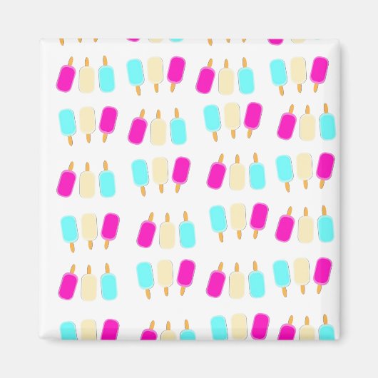 Eis in drei Farben Magnet (Vorne)