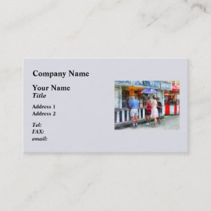 Eis kaufen auf dem Jahrmarkt Visitenkarte