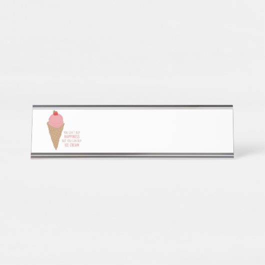 Eis kaufen schreibtischnamensplakette (Vorderseite )