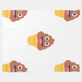 Eis-Kegel Poo Emoji Decke (Vorderseite (Horizontal))