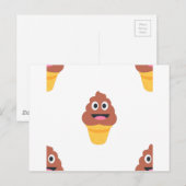 Eis-Kegel pooji Postkarte (Vorne/Hinten)