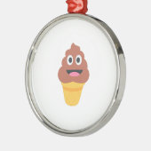 Eis-Kegel pooji Silbernes Ornament (Links)