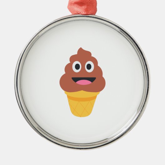 Eis-Kegel pooji Silbernes Ornament (Vorne)