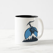 Eis-kletternder Power Zweifarbige Tasse (VorderseiteRechts)