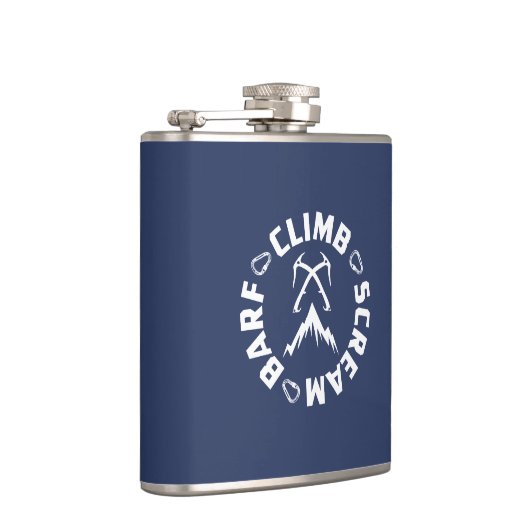 Eis kletternder Schrei und Barf Flachmann (Rechts)