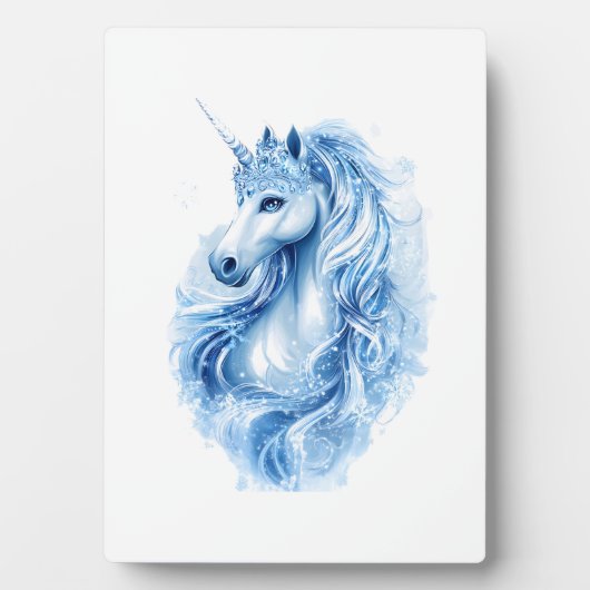 Eis-Königin-Einhorn (1) Fotoplatte (Vorderseite)