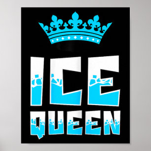 Eis Königin Grafik Eisangeln Fischer Eis Angelrute Poster